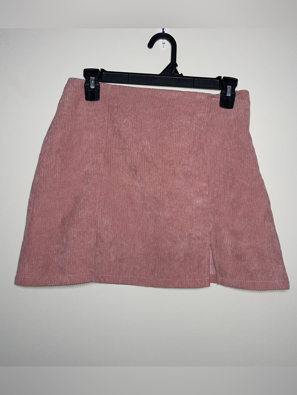 Altar’d State M Dusty Pink Corduroy Front Slit Zip Side Mini Skirt